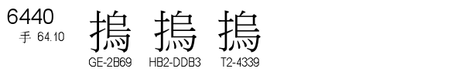 U+6440